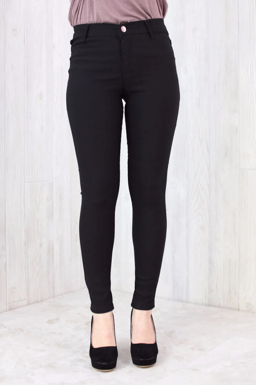 High Waist Slim Denim Pants