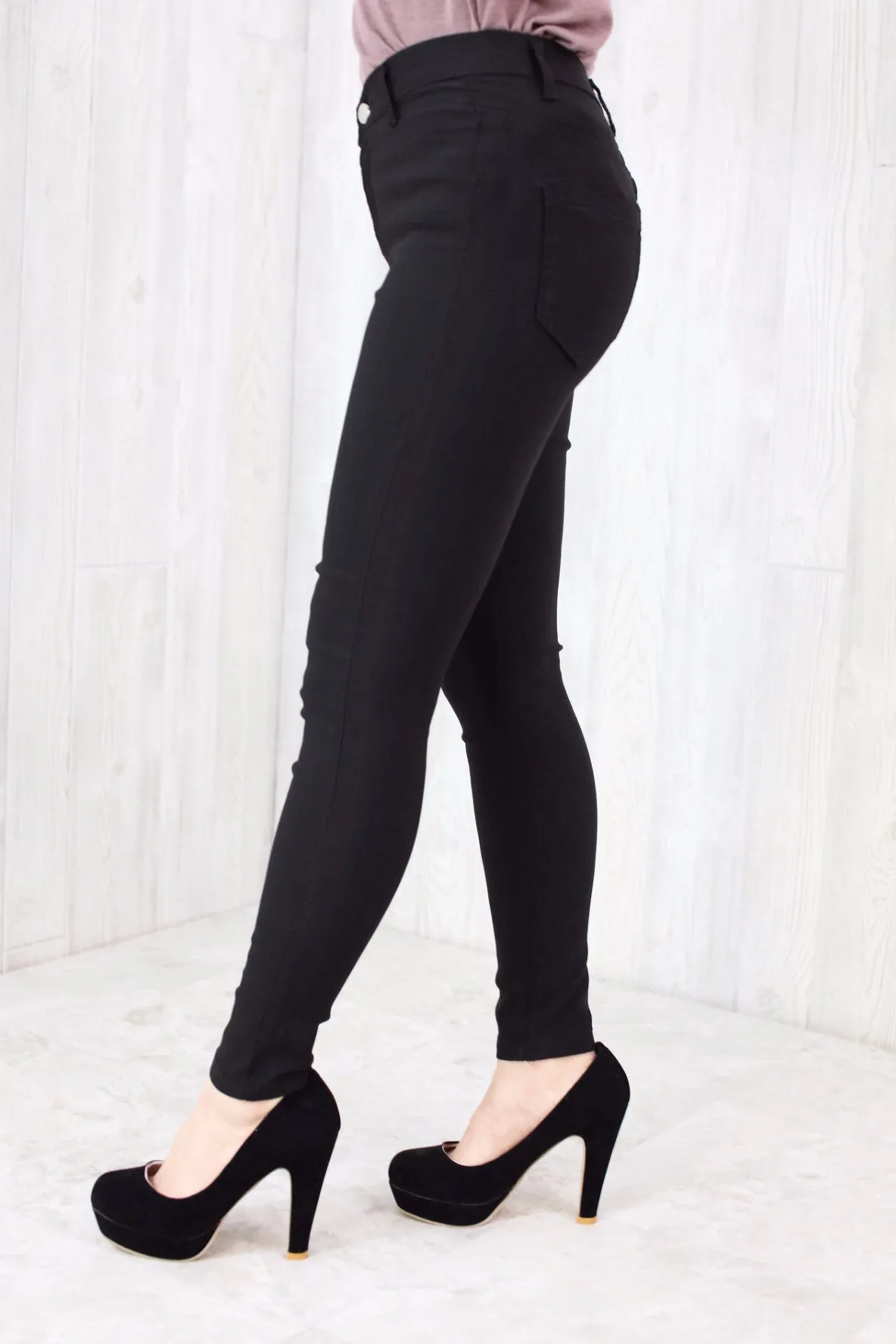 High Waist Slim Denim Pants