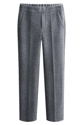 HIGH WAIST WINTER WOOLEN DANDY SLACKS PANTS