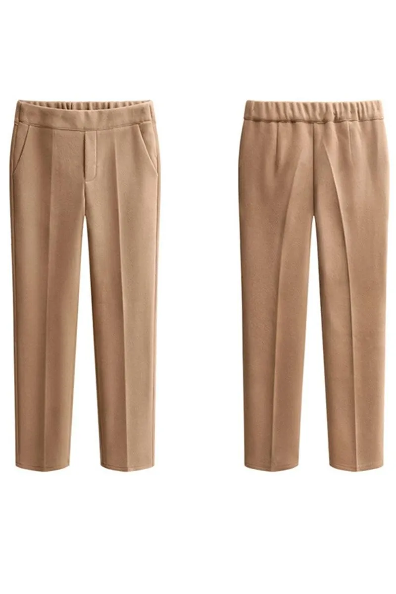 HIGH WAIST WINTER WOOLEN DANDY SLACKS PANTS