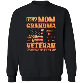 I'm a Mom & Veteran Ladies Crewneck Pullover Sweatshirt