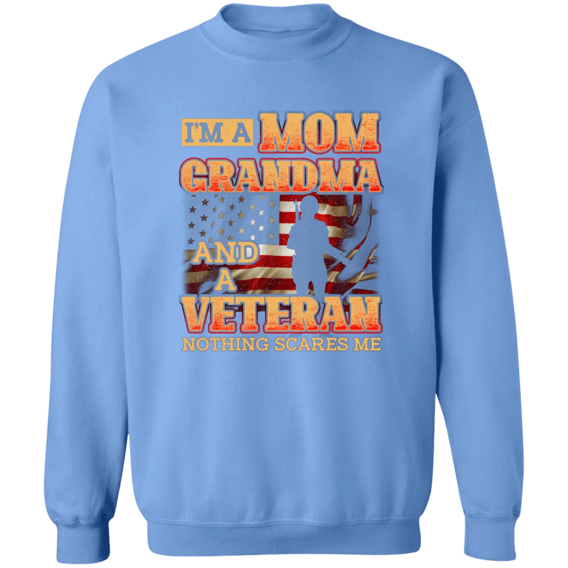 I'm a Mom & Veteran Ladies Crewneck Pullover Sweatshirt