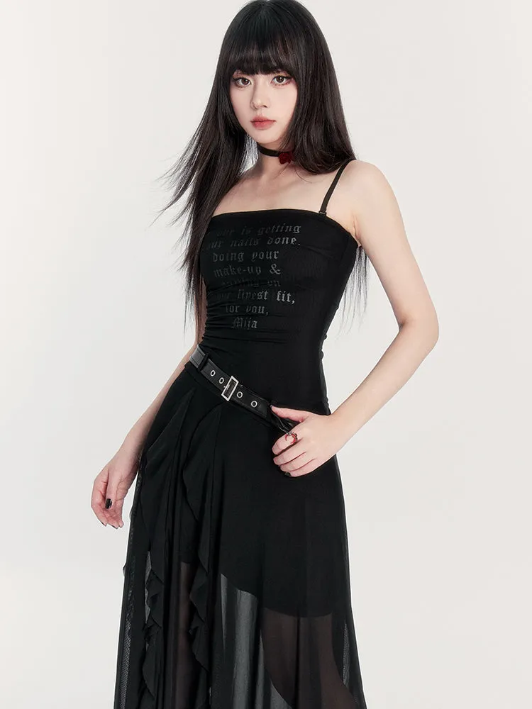 Irregular Multi-layered Mesh Skirt VOC0203