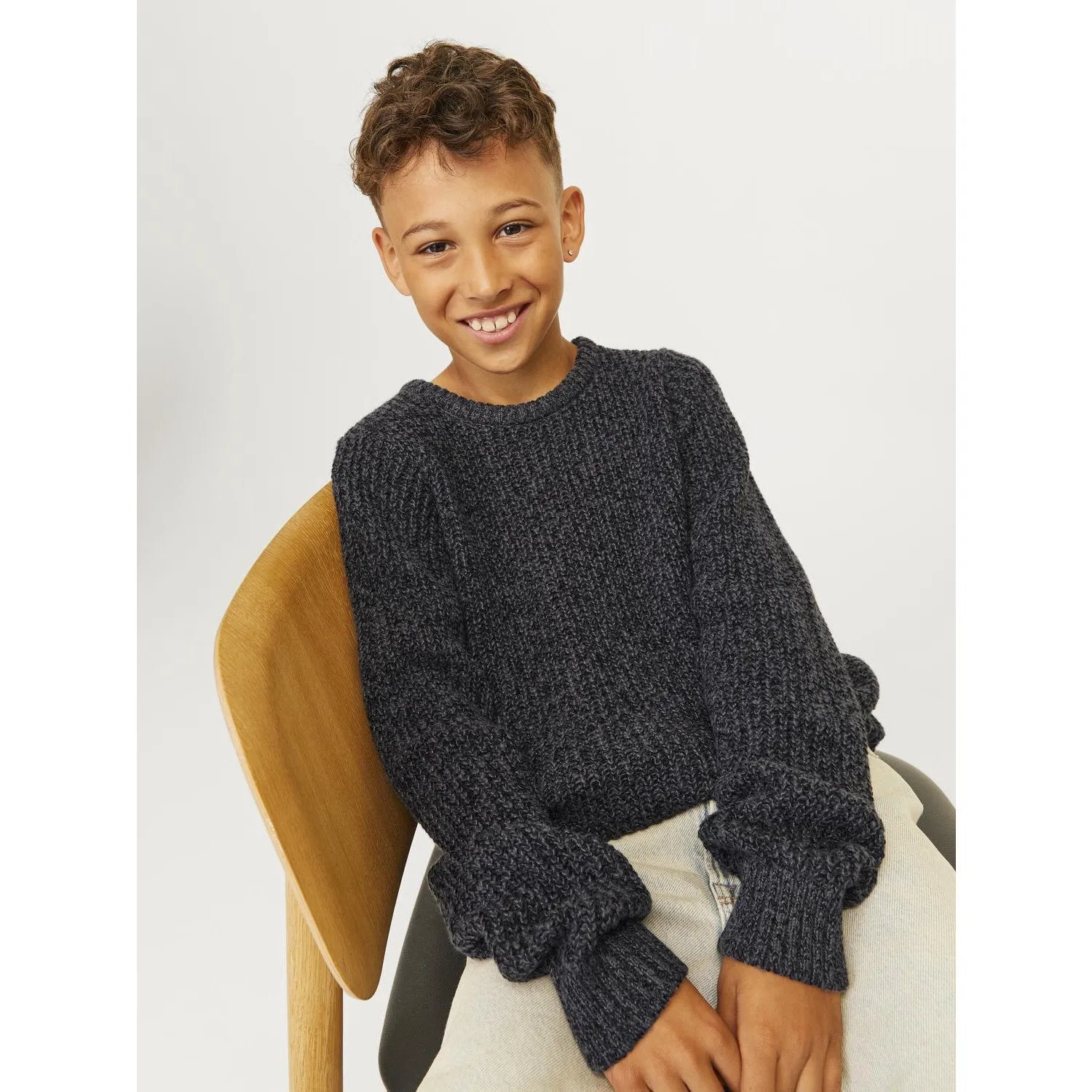 Jack & Jones Junior Asphalt Jones Knit Crew Neck Bluse