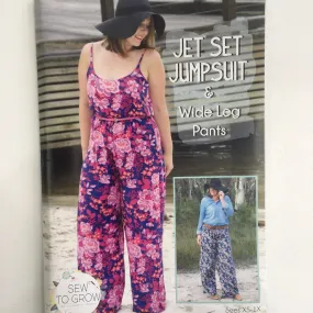 Jet Set Jumpsuit & Wide Leg Pants - Sew To Grow Sewing Pattern