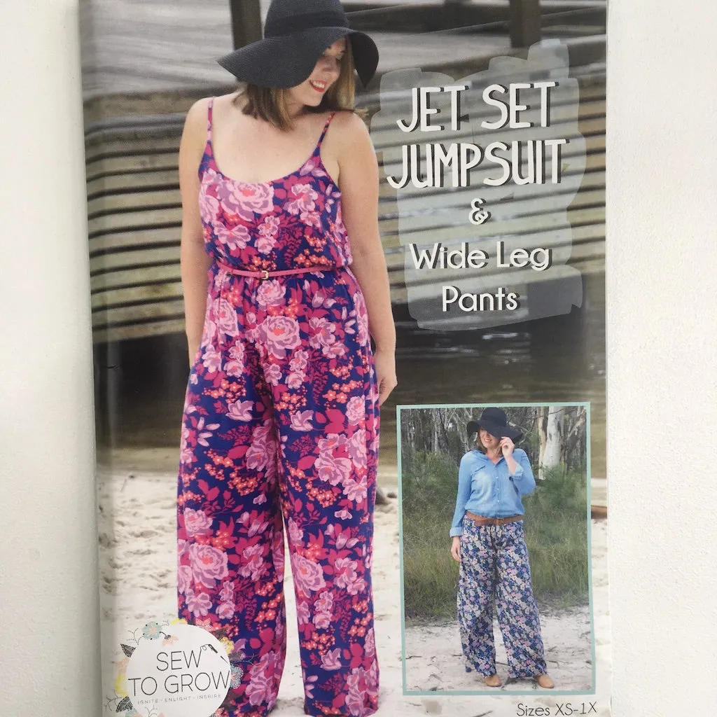 Jet Set Jumpsuit & Wide Leg Pants - Sew To Grow Sewing Pattern