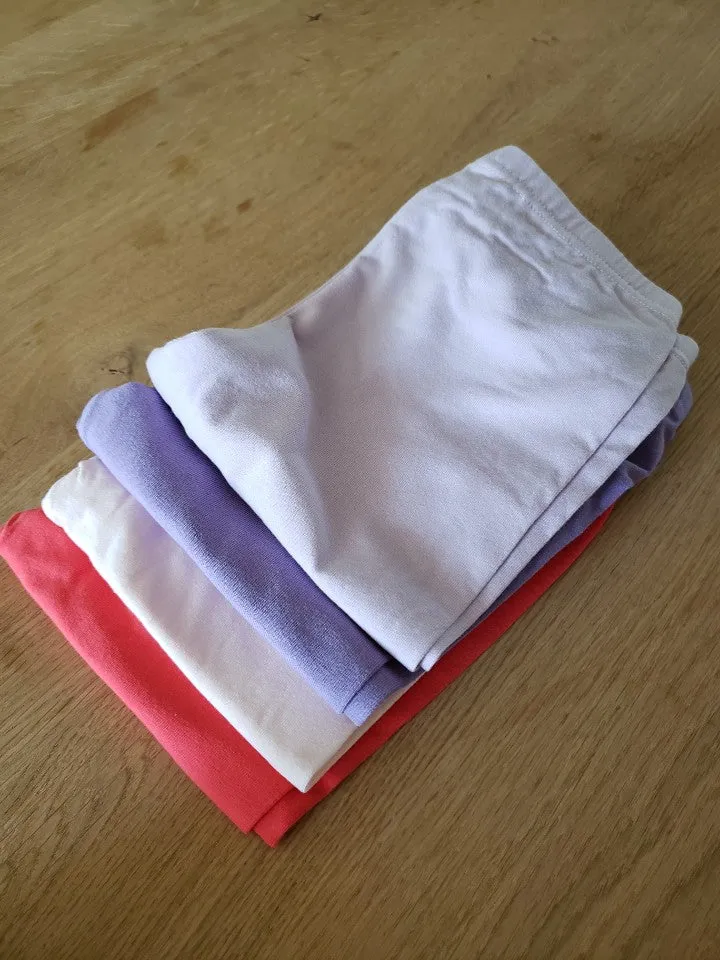 Light Purple Cotton Knee Leggings