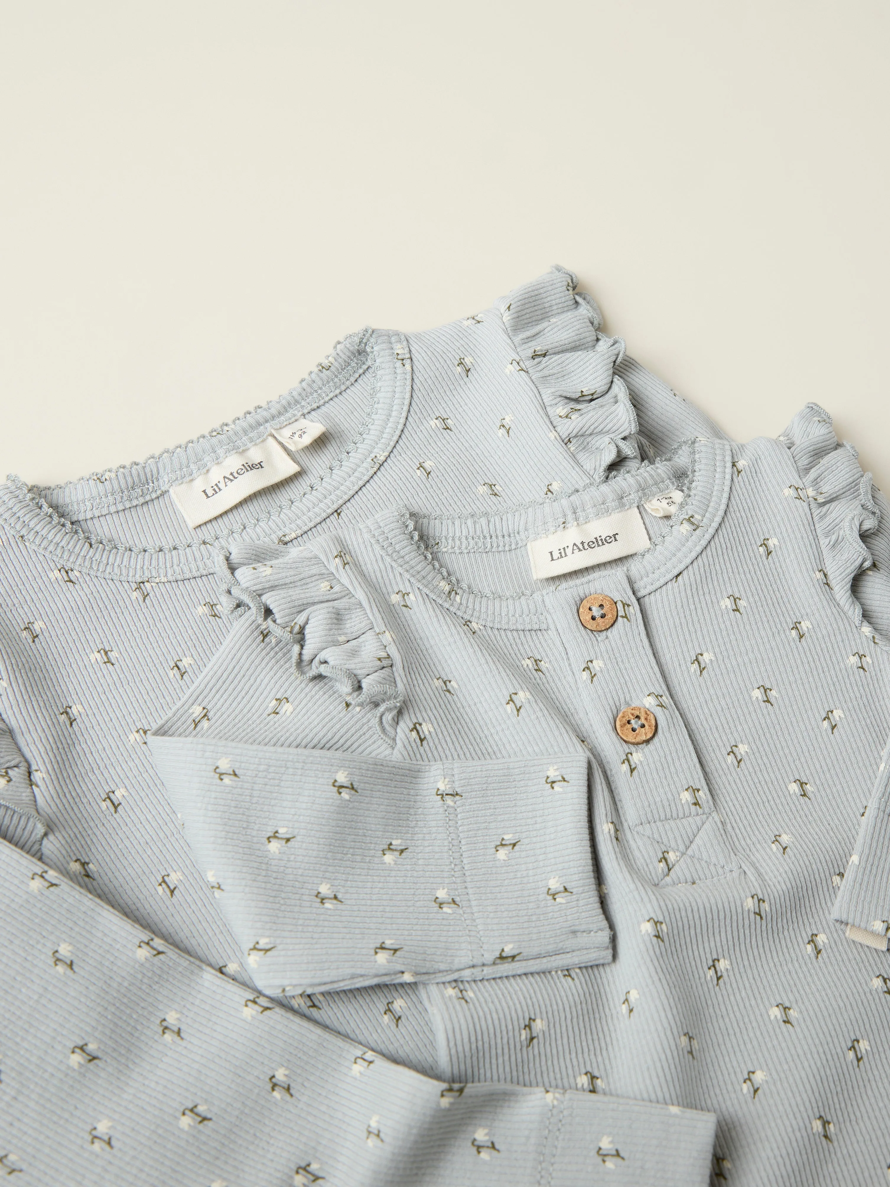 Lil' Atelier Baby GAGO KYA LS SLIM BODY - Mirage Gray Snow Drop