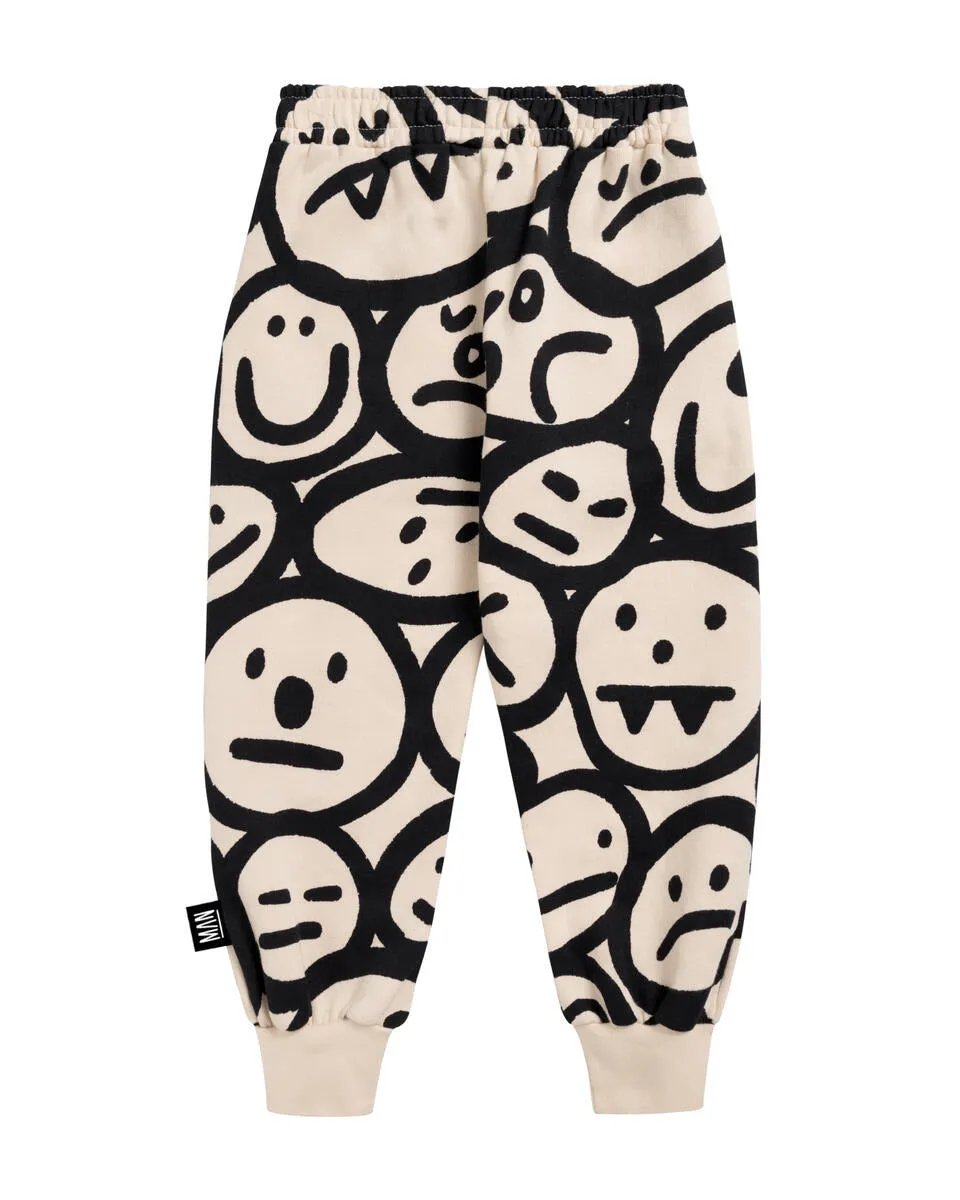 Little Man Happy SILLY FACES SWEATPANTS | OFF-WHITE