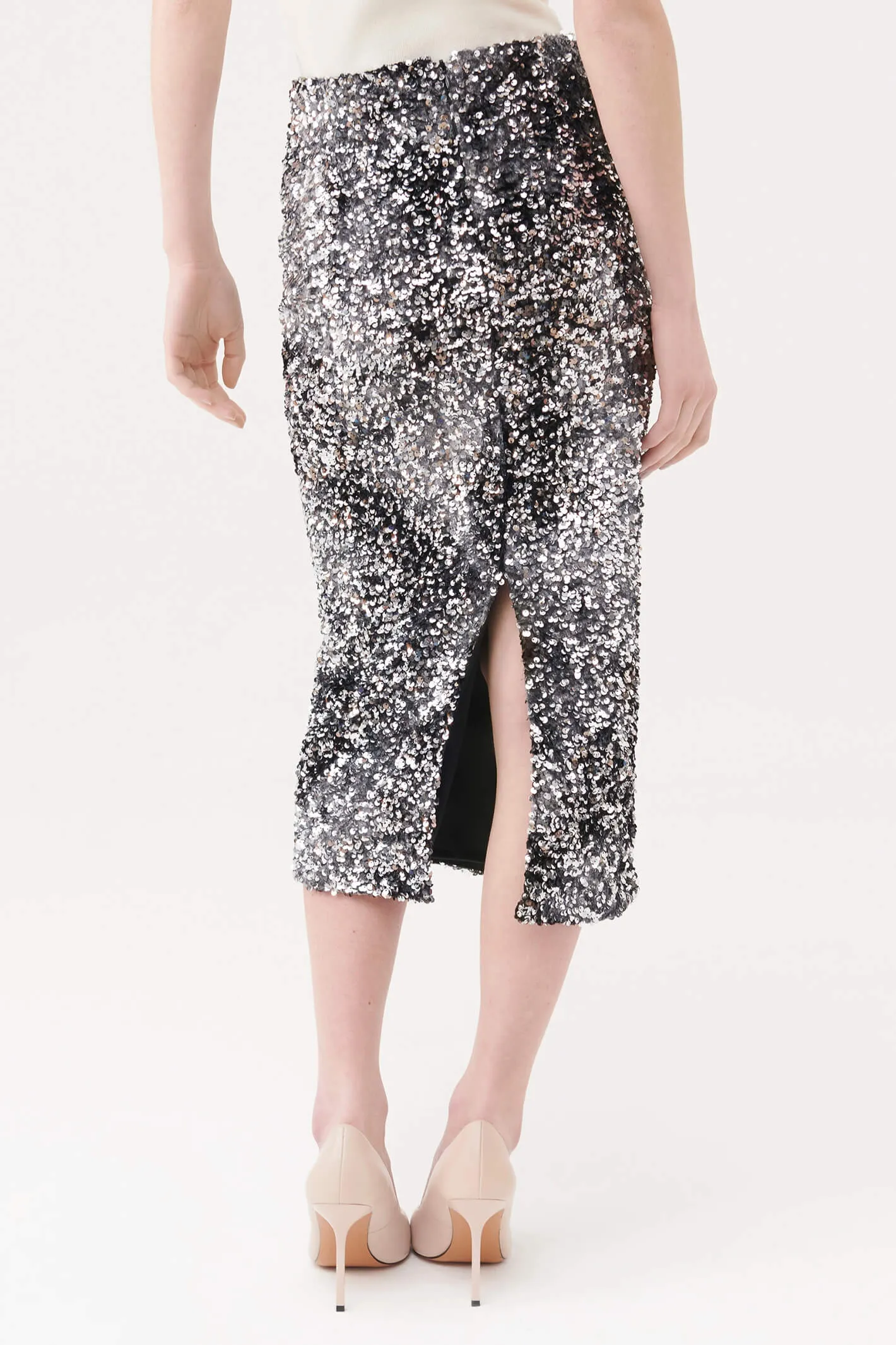 Marella Osmund2 2337760136200 Black Sequin Skirt