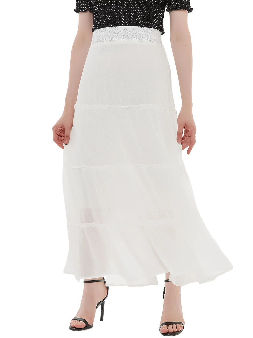 Maxi Bohemian Layered Skirt by Anna-Kaci