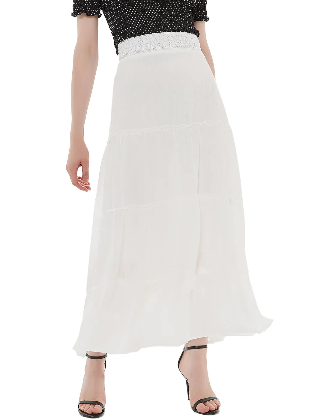 Maxi Bohemian Layered Skirt by Anna-Kaci