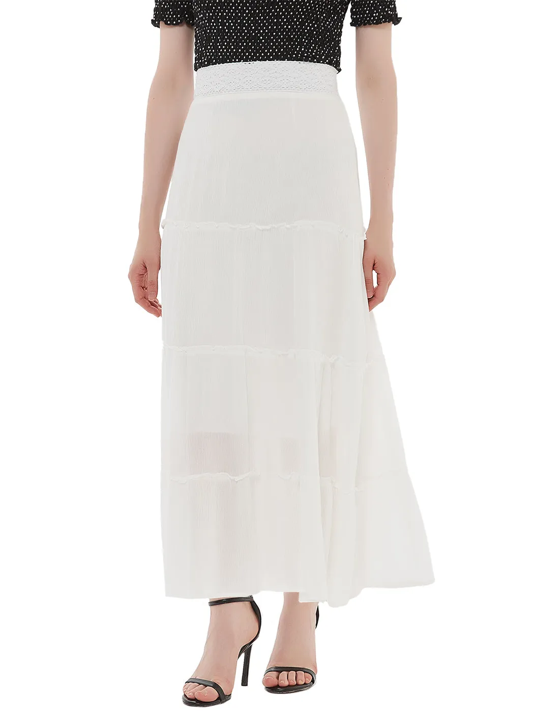 Maxi Bohemian Layered Skirt by Anna-Kaci