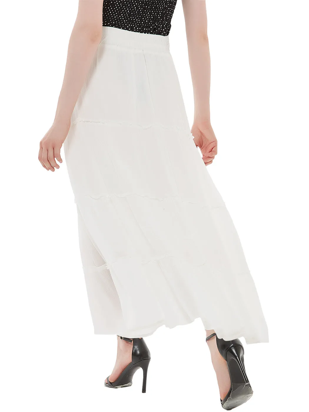 Maxi Bohemian Layered Skirt by Anna-Kaci