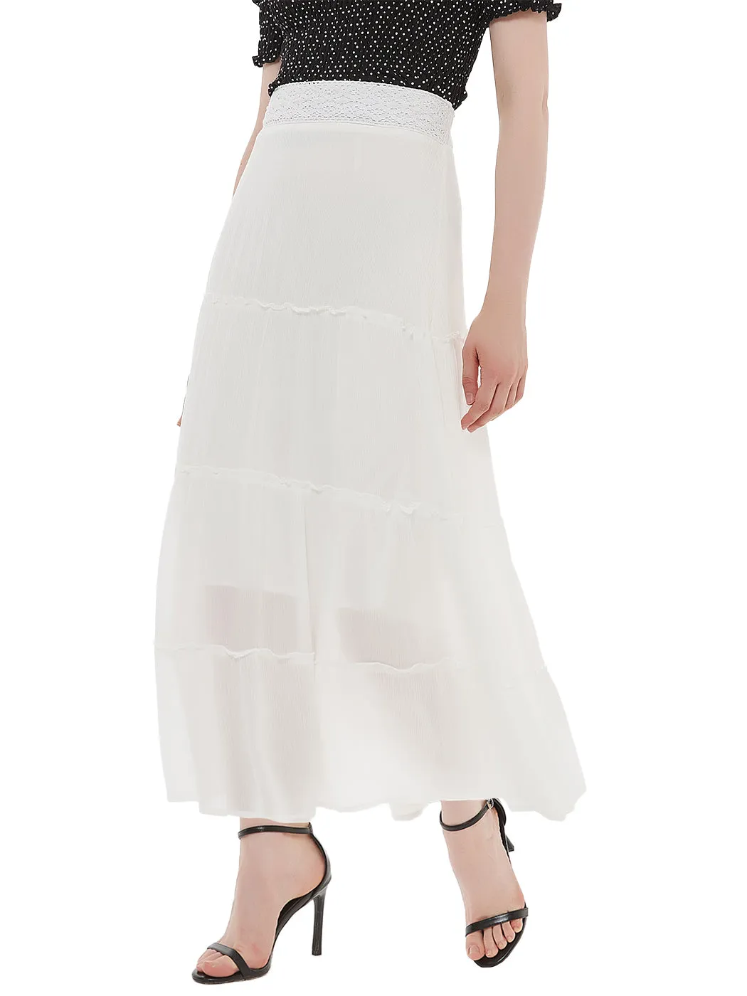Maxi Bohemian Layered Skirt by Anna-Kaci