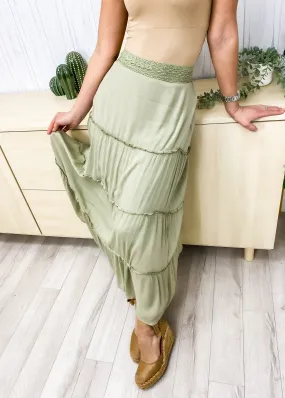 Maxi Bohemian Layered Skirt by Anna-Kaci