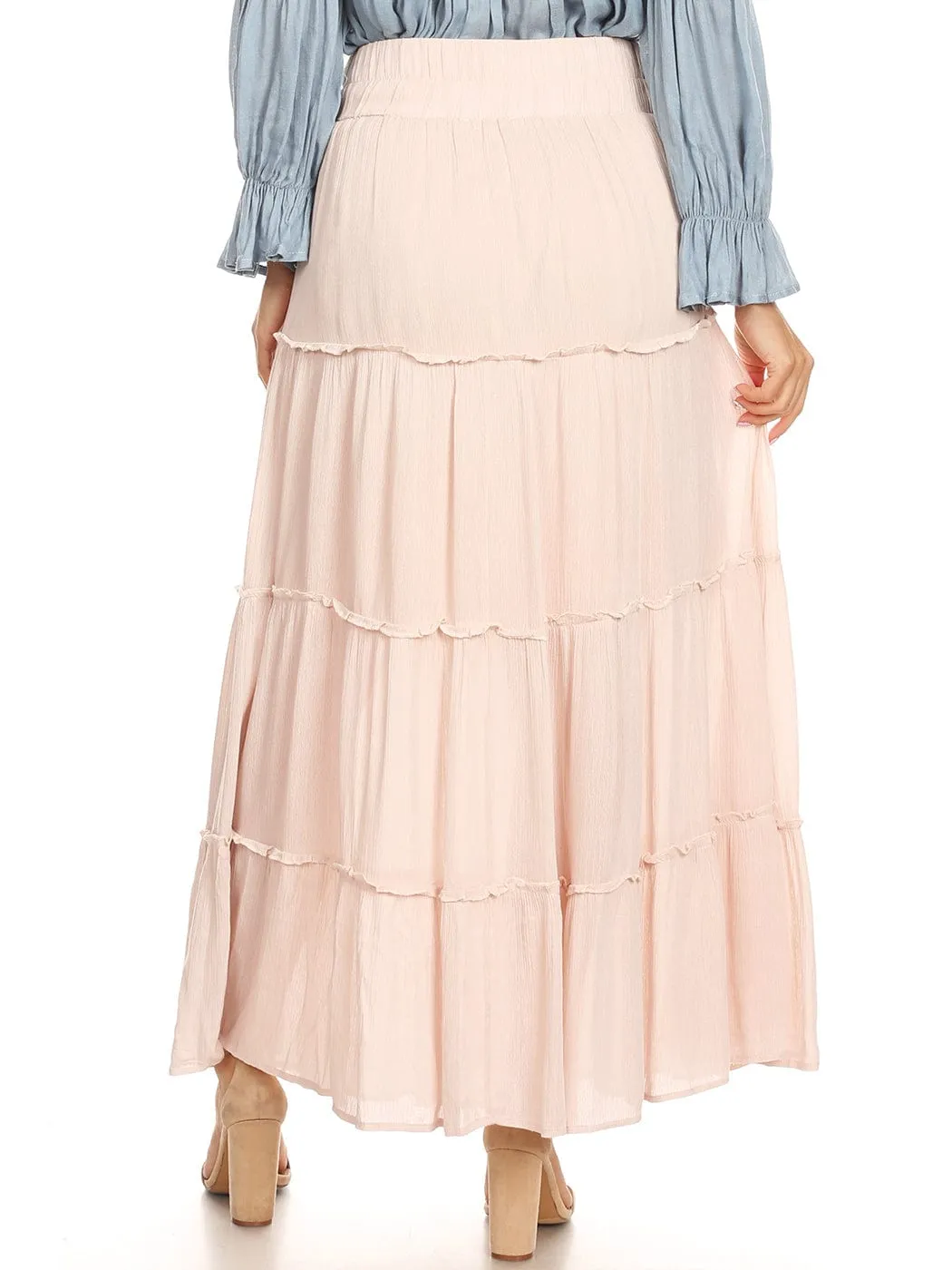 Maxi Bohemian Layered Skirt by Anna-Kaci