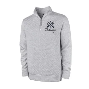 Men's Quilted 1/4 Zip Sweatshirt With any Lake Name