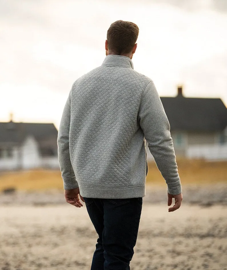 Men's Quilted 1/4 Zip Sweatshirt With any Lake Name
