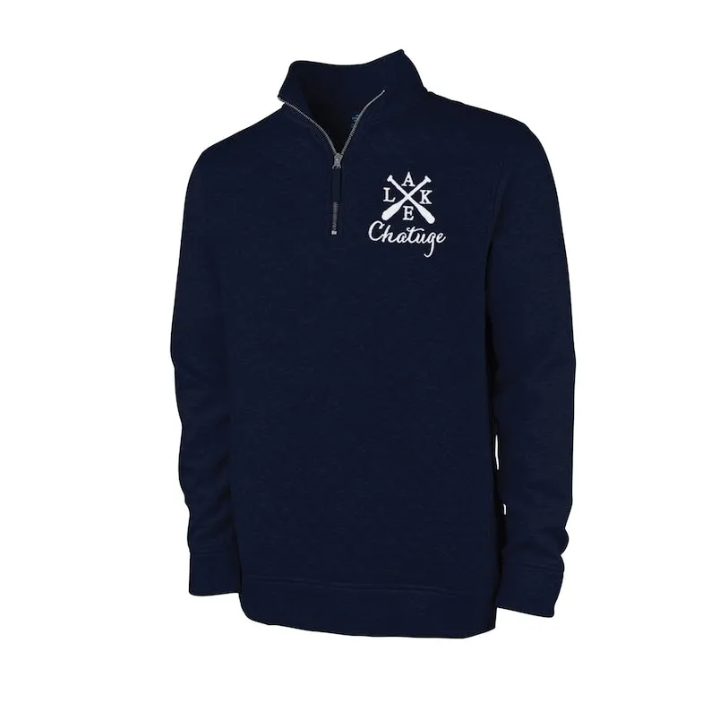 Men's Quilted 1/4 Zip Sweatshirt With any Lake Name