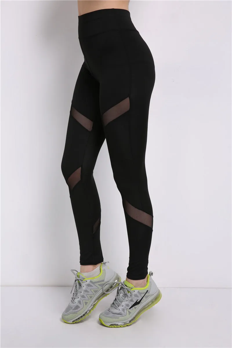Mesh Patchwork Leggings Activewear Adventure Time