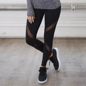 Mesh Patchwork Leggings Activewear Adventure Time
