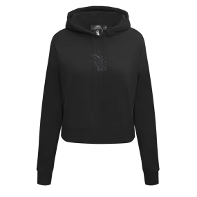 MLB CHICAGO WHITE SOX NEUTRAL WOMEN'S CROPPED PO HOODIE (BLACK)
