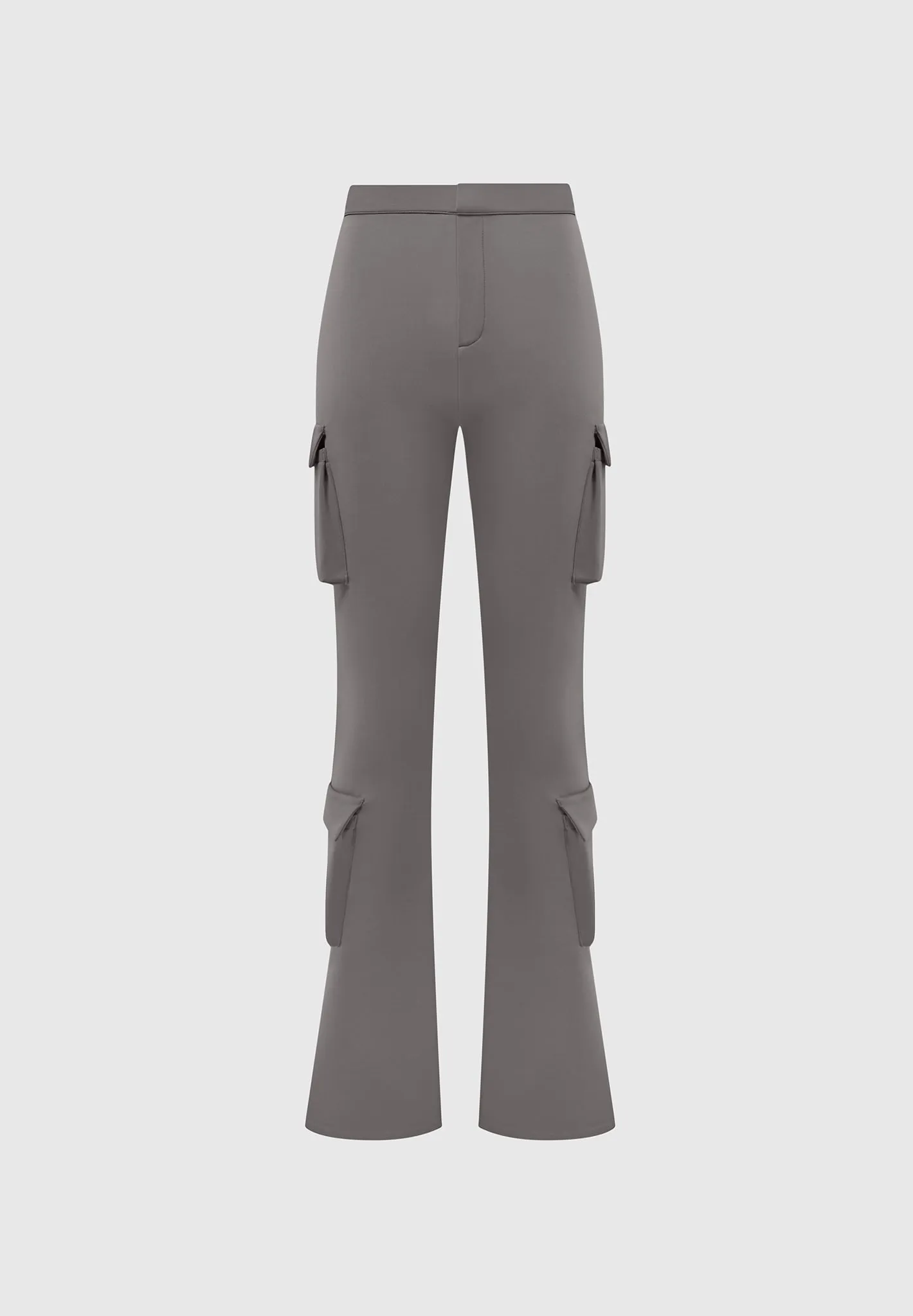 Neoprene Cargo Fit and Flare Leggings - Grey
