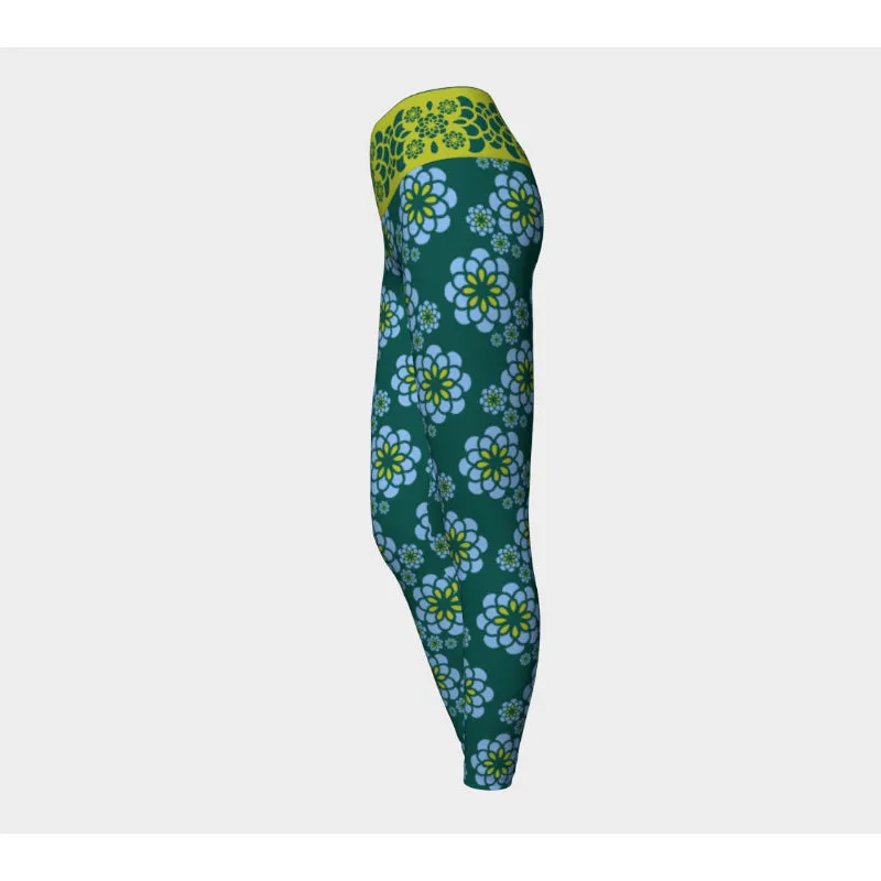 Ocean Zinnia Bubbles Leggings