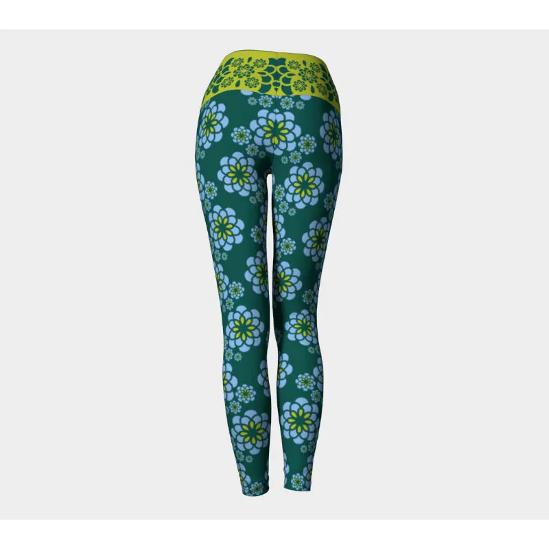Ocean Zinnia Bubbles Leggings