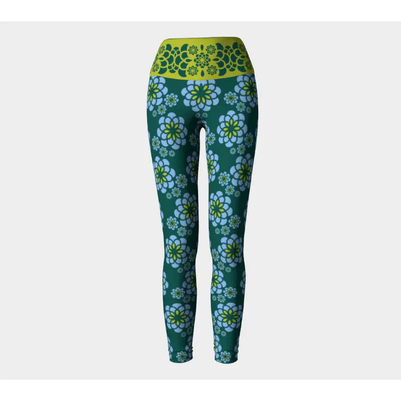 Ocean Zinnia Bubbles Leggings