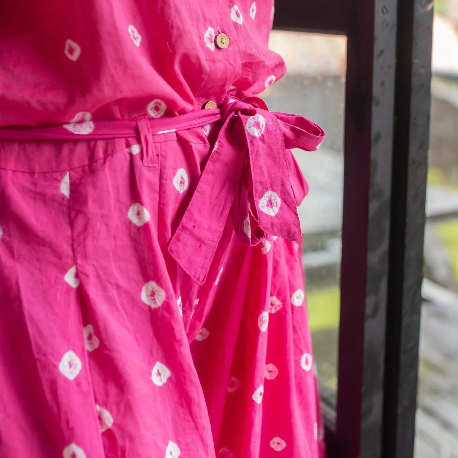 Pink Bandhani Jumpsuit
