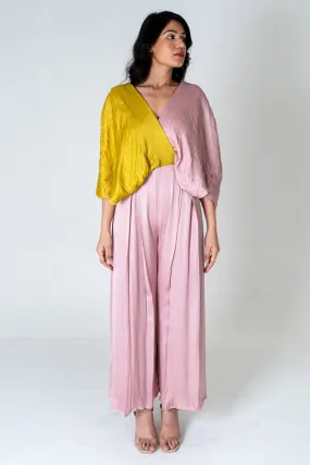 Pink Colorblocked Jumpsuit