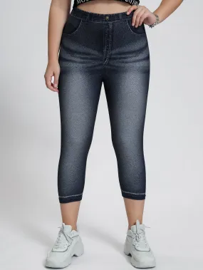 Plain Capris Plus Size Leggings