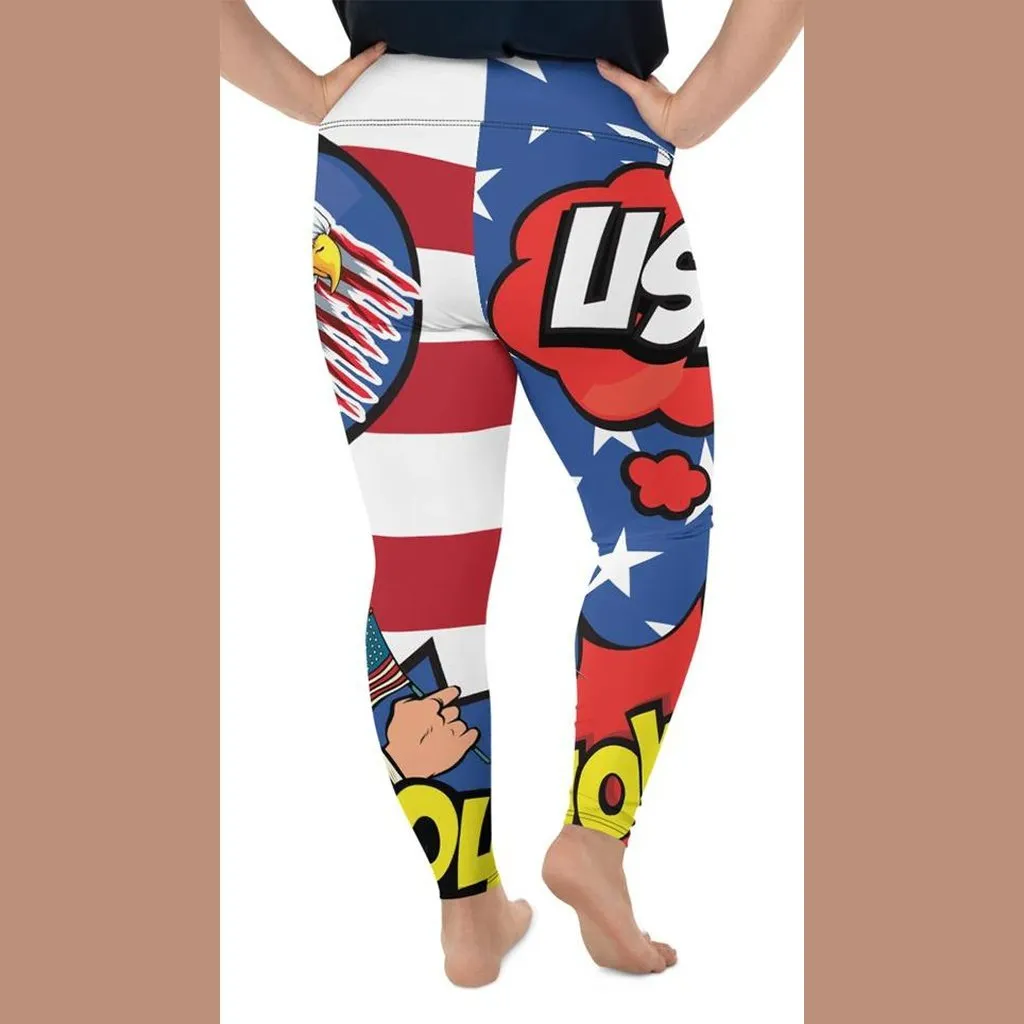 Proud American Pop Art Plus Size Leggings