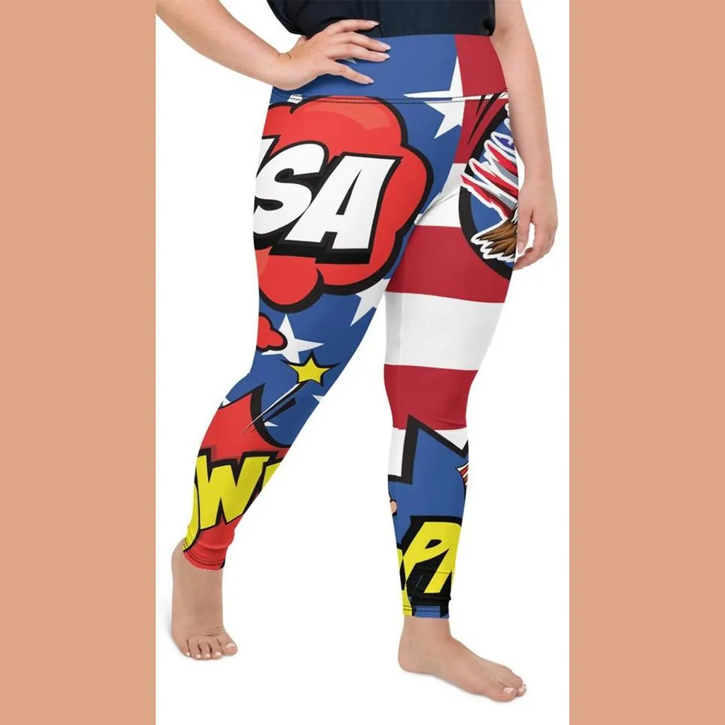 Proud American Pop Art Plus Size Leggings