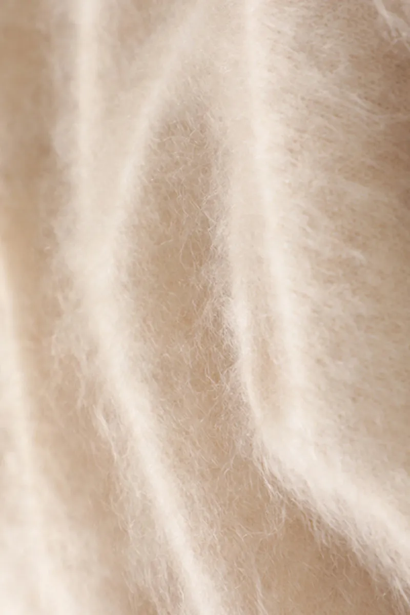 Pure Brushed Cashmere Hoodie Sweater