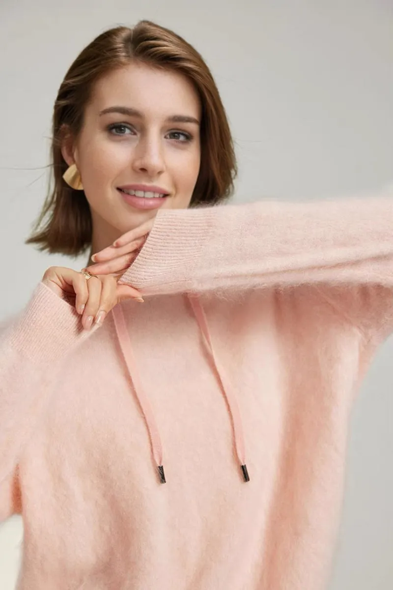 Pure Brushed Cashmere Hoodie Sweater