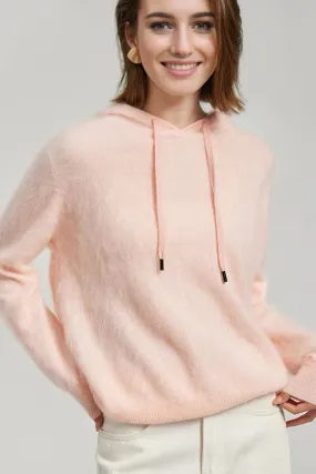 Pure Brushed Cashmere Hoodie Sweater