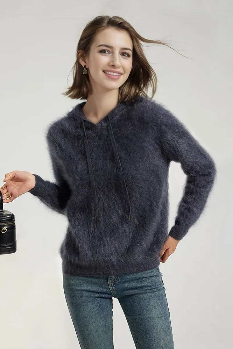 Pure Brushed Cashmere Hoodie Sweater