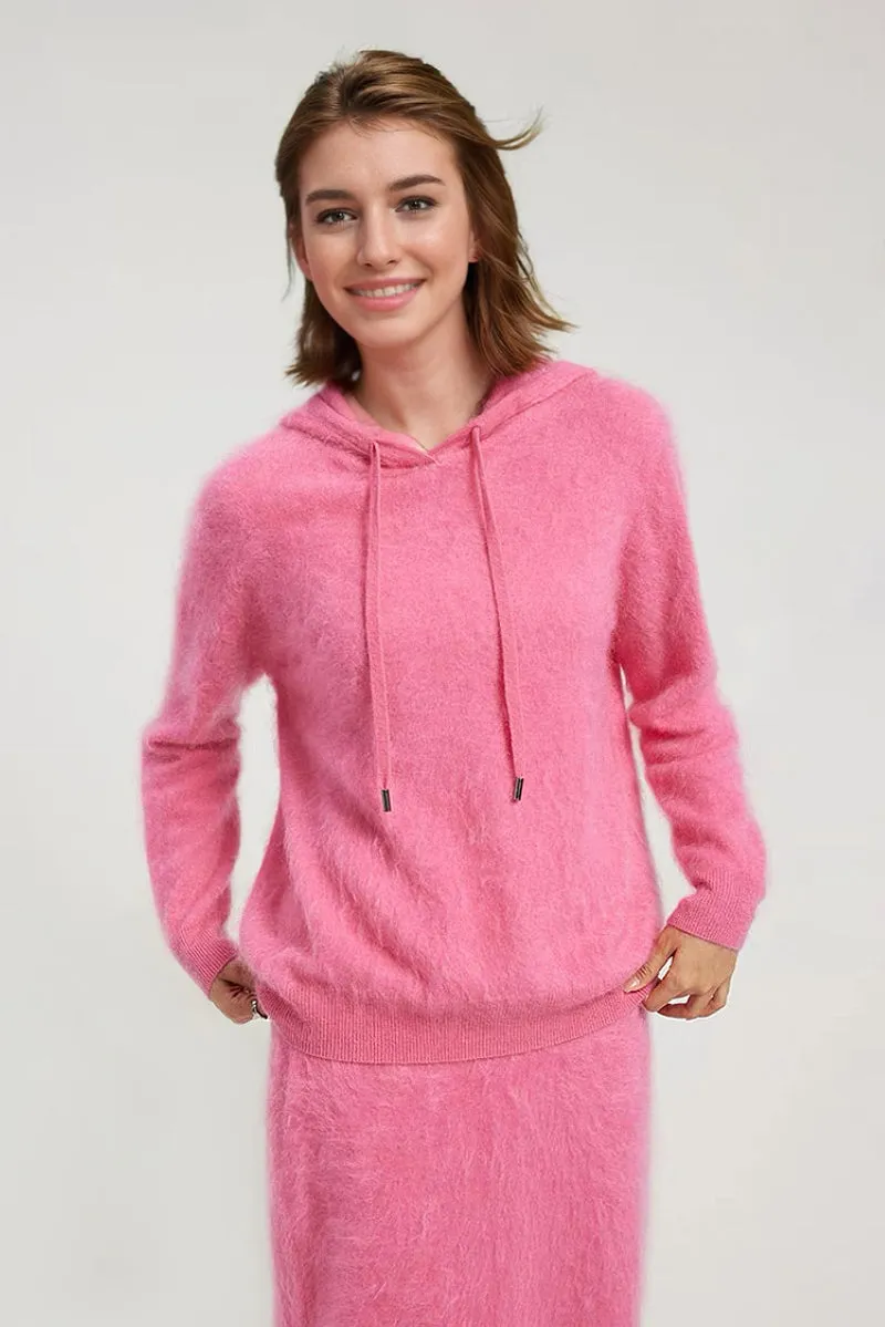 Pure Brushed Cashmere Hoodie Sweater