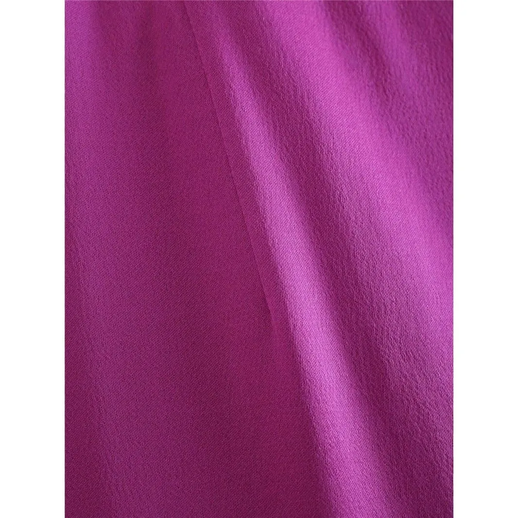 PURPLE SATIN HIGH WAIST LOOSE WIDE PANTS