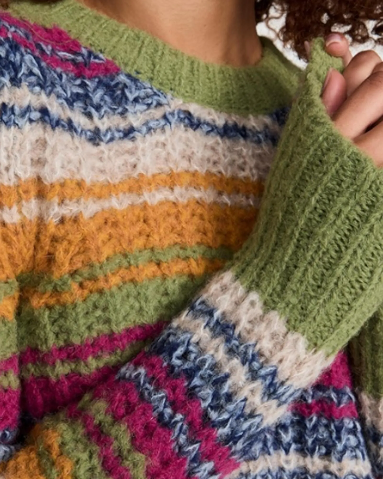 "Inset Puff Sleeve" Sweater