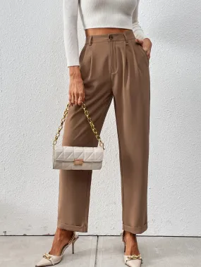 Raffinéa High Waist Plicated Detail Suit Pants