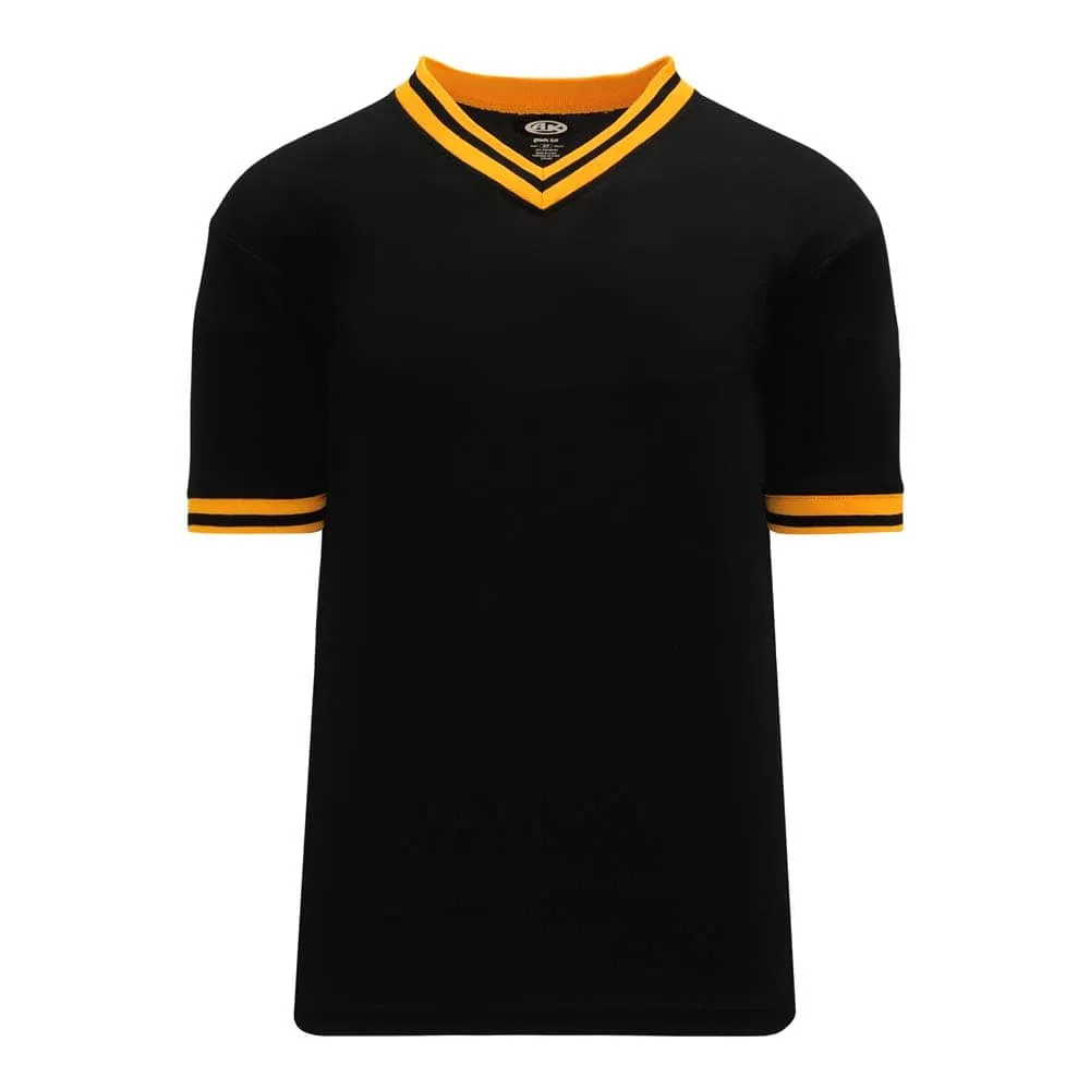 Retro V-Neck Dry Flex Pullover Black-Gold Jersey