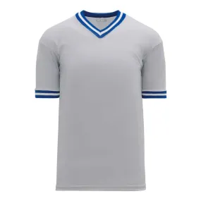 Retro V-Neck Dry Flex Pullover Grey-Royal Jersey