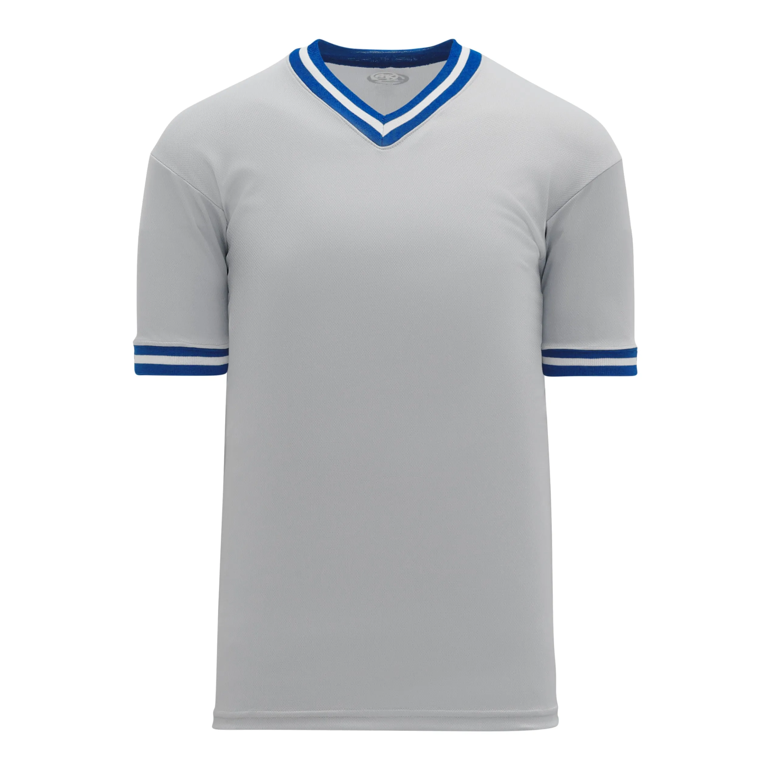 Retro V-Neck Dry Flex Pullover Grey-Royal Jersey