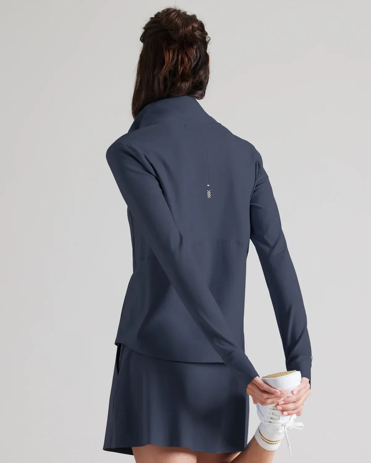 Rhone Women's Course To Court 1/4 Zip Pullover - Navy Blue