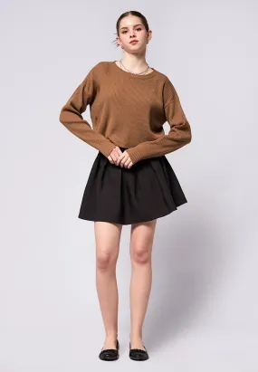 Round Neck Loose Crop Sweater