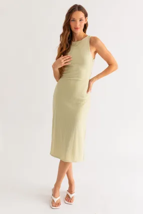 Sage Sleeveless Midi Dress